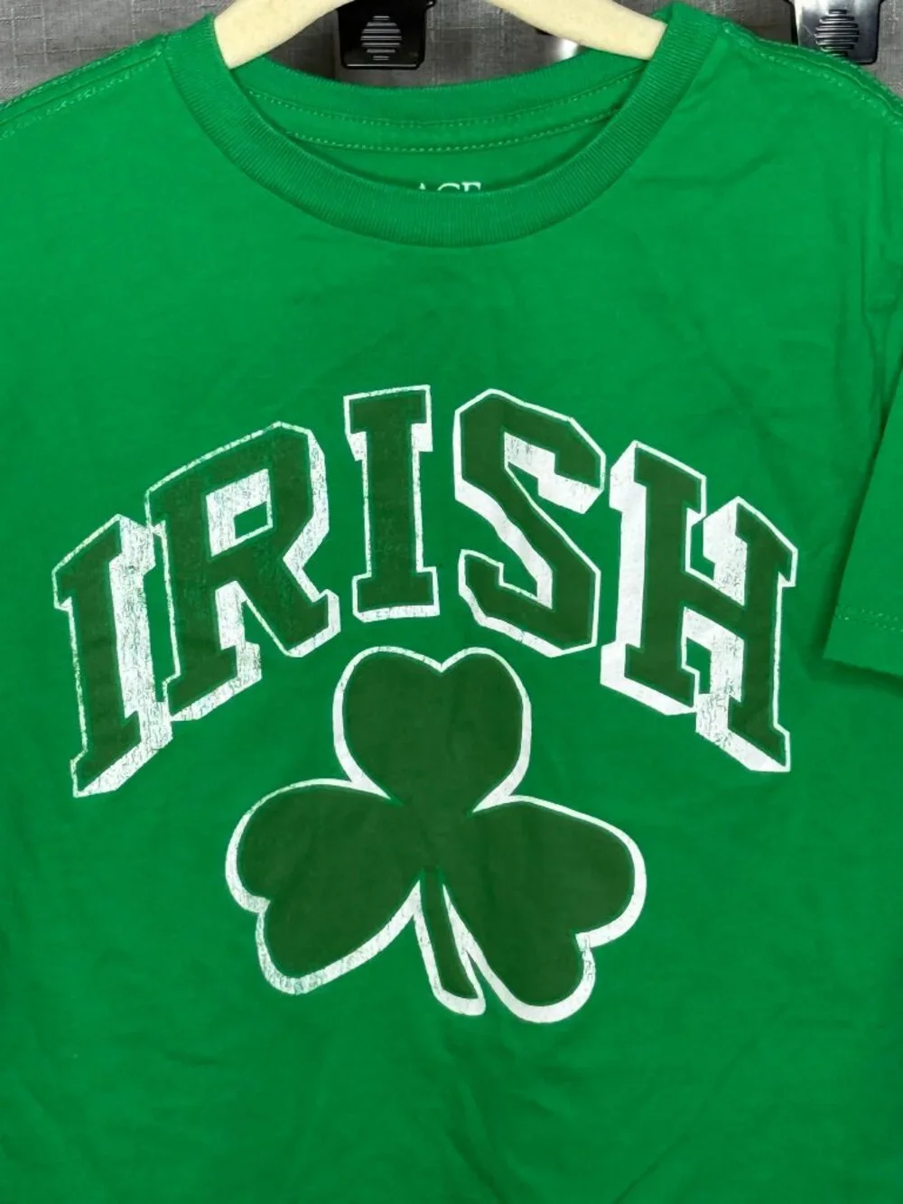 Children's Place - Kids - Short Sleeve Irish Shamrock Shirt - Size Youth Small